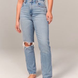 Abercrombie & Fitch 90’s curve love high rise straight leg jeans